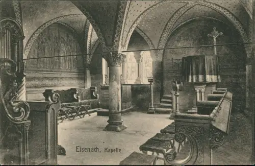 Ansichtskarte Eisenach Wartburg Kapelle Innenansicht 1910