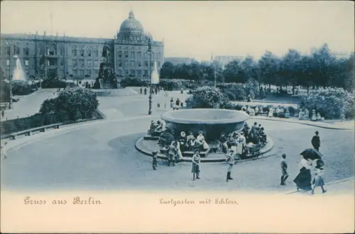 Ansichtskarte Mitte-Berlin Lustgarten mit Schloss 1900