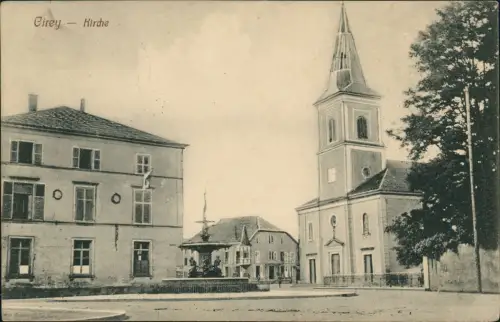 CPA Cirey-sur-Vezouze Partie an der Kirche 1916  gel. Feldpost
