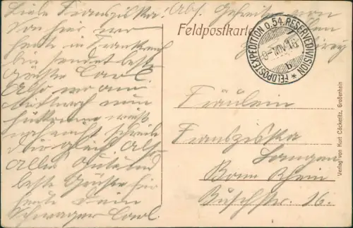 CPA Cirey-sur-Vezouze Partie an der Kirche 1916  gel. Feldpost