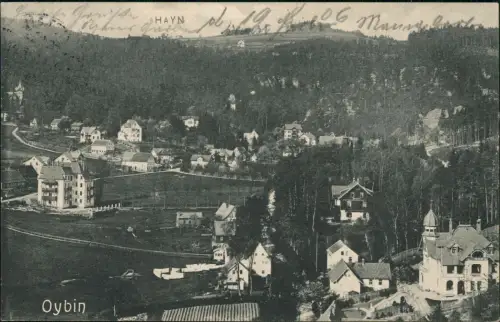 Ansichtskarte Oybin Panorama-Ansicht 1916