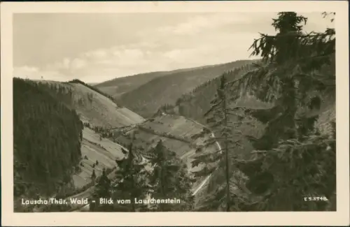 Ansichtskarte Lauscha Blick vom Lauschenstein zur DDR-Zeit 1955