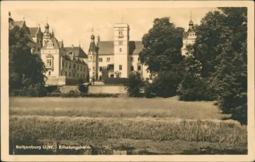 Ansichtskarte Boitzenburger Land Partie am Erholungsheim zur DDR-Zeit 1955