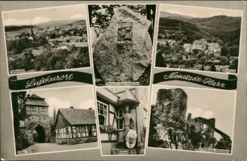 Neustadt (Harz) DDR  Löns-Denkmal, Roland, Ruine Hohnstein uvm. 1959