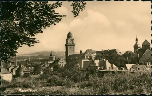 Ansichtskarte Plauen (Vogtland) Panorama-Ansicht zur DDR-Zeit 1963