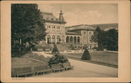 Ansichtskarte Bad Elster Partie am Kurhaus Kuranlagen 1940
