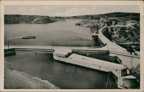 Ansichtskarte Saalburg-Ebersdorf (Saale) Bleilochtalsperre zur DDR-Zeit 1951