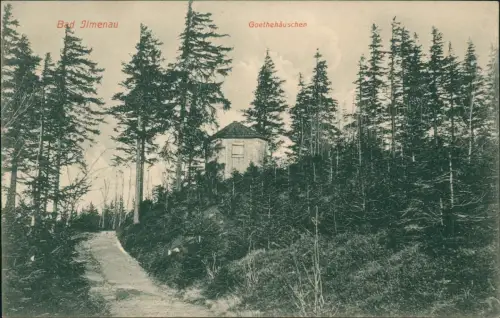 Ansichtskarte Ilmenau Umland-Ansicht Partie am Goethehäuschen 1910