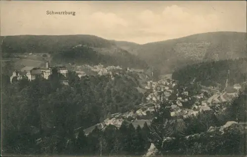 Ansichtskarte Schwarzburg Panorama-Ansicht 1910