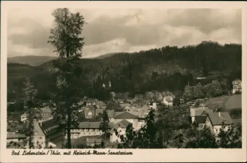 Ansichtskarte Bad Liebenstein Stadtteilansicht Panorama zur DDR-Zeit 1956
