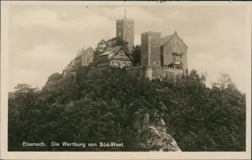 Ansichtskarte Eisenach Die Wartburg von Süd-West 1935