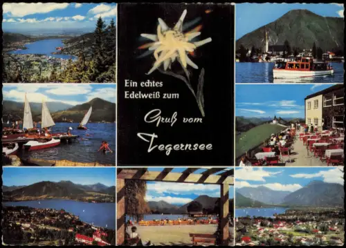 Ansichtskarte Bad Wiessee Tegernsee Mehrbildkarte mit Edelweiß 1978