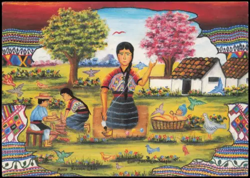Ansichtskarte  Künstlerkarte Maria N. Chex Peru Weber 1993