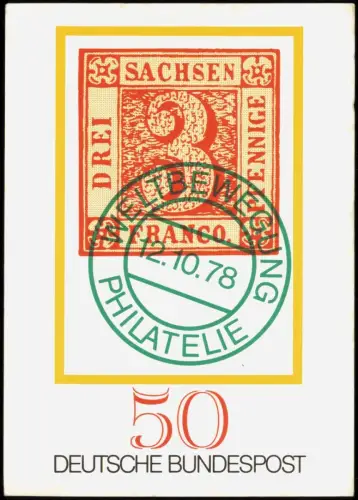 Ganzsache  Briefmarken Sachsen Dreier 1978   Sonderstempel Limburg Lahn
