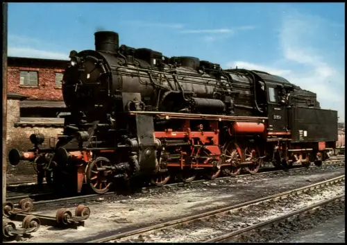 Ansichtskarte  Güterzug-Lokomotive 58 1854 1980