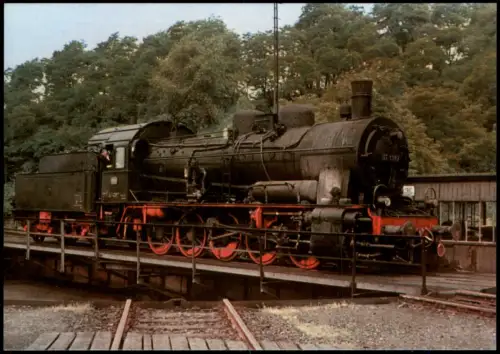 Hagen (Westfalen) Güterzug-Lokomotive 571387 auf Drehscheibe 1967
