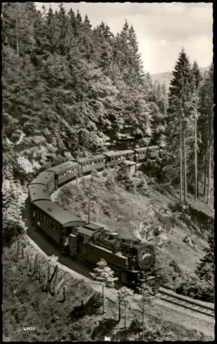 Ansichtskarte Ilsenburg (Harz) Brockenbahn Brocken Dampflok 1962