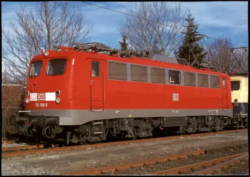 Ansichtskarte  Elektro-Schnellzuglokomotive 110 188-0 im Bh Dortmund Bbf. 1999