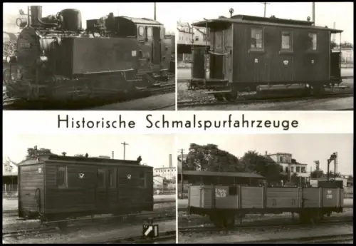 Ansichtskarte  Eisenbahn Zug Lokomotive 4 Bild Schmalspurbahnen 1984