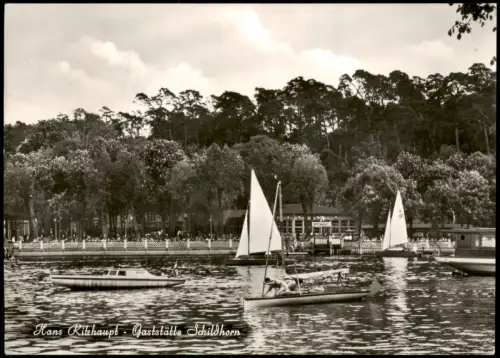 Grunewald-Berlin Motorboote und Segler Schildhorn-Restaurant 1959
