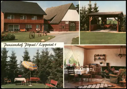 Ansichtskarte Lippetal Pensionshof Pöpsel 4 Bild 1973