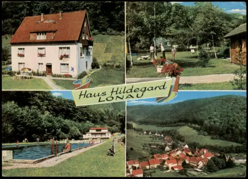 Ansichtskarte Lonau-Herzberg (Harz) 4 Bild Haus Hildengard 1976
