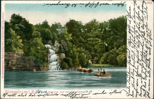 CPA Straßburg Strasbourg Orangerie mit Wasserfall (Waterfall) 1902