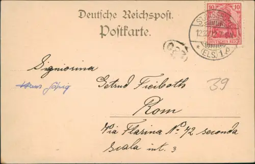 Straßburg Strasbourg Eglise Kirche St. Stephan (Innenansicht) 1902