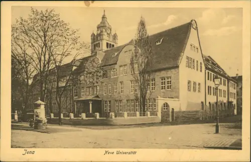 Ansichtskarte Jena Universität 1908   Bahnpost gelaufen (Bahnpoststempel Zug 429)