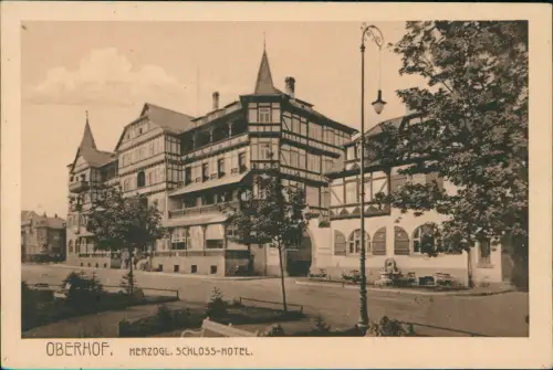 Ansichtskarte Oberhof (Thüringen) HERZOGL. SCHLOSS-HOTEL 1910