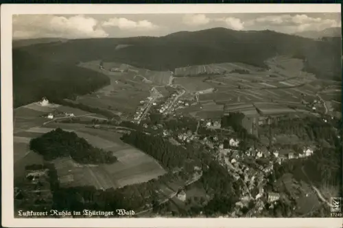 Ansichtskarte Ruhla Panorama-Ansicht vom Flugzeug aus, Luftaufnahme 1940