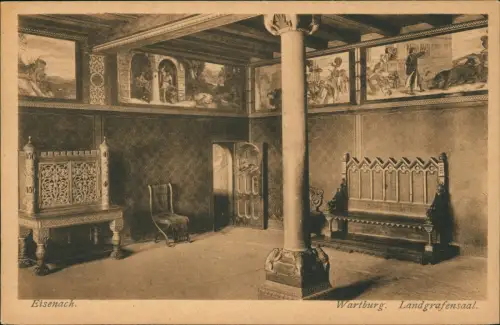 Ansichtskarte Eisenach Wartburg Burg Innenansicht Landgrafensaal 1910