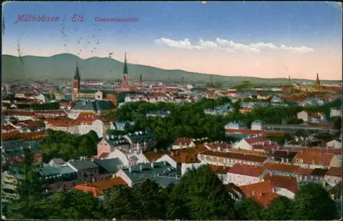 CPA Mülhausen Mulhouse Panorama-Ansicht Gesamtansicht 1921