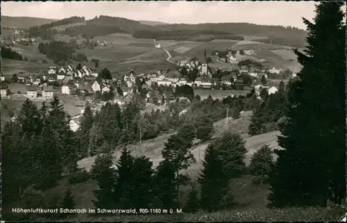 Ansichtskarte Schonach (Schwarzwald) Panorama-Ansicht 1959