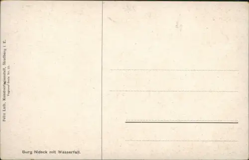 CPA .Frankreich Burg Nideck in den Vogesen mit Wasserfall 1910