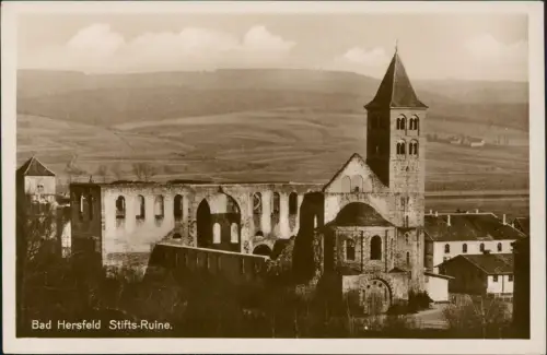 Ansichtskarte Bad Hersfeld Panorama-Ansicht Bad Hersfeld Stifts-Ruine 1940
