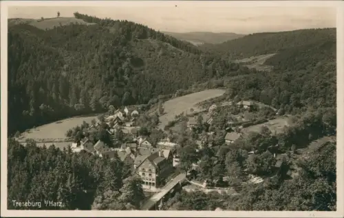 Ansichtskarte Treseburg Panorama-Ansicht Totalansicht Ort im Harz 1928