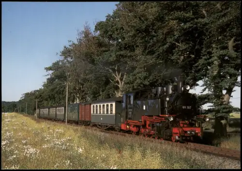 Ansichtskarte Rügen Schmalspurbahn Lauterbach-Putbus-Göhren 1990