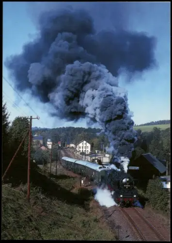 Dampflokomotive Eisenbahn bei Annaberg-Buchholz-Schwarzenberg 1997