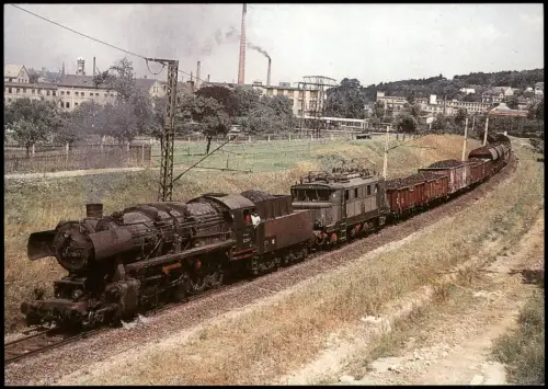Crimmitschau Dampf- und Elektrolokomotiven  Strecke C.-Werdau-Zwickau 1975