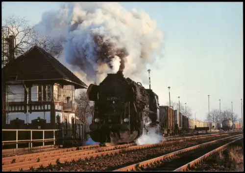 Schlauroth-Görlitz Zgorzelec Dampflok 52 8091-2 mit Güterzug in   1986