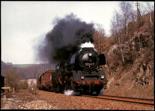 Marbach-Striegistal Rekodampflokomotive 50 3581 mit Nahgüterzug 1982