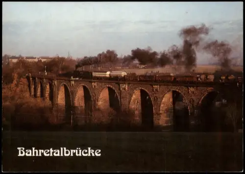 Ansichtskarte Borna-Heinersdorf-Chemnitz Bahrebachmühlenviadukt 1990