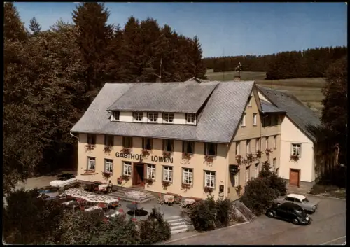 Ansichtskarte Breitnau Gasthof und Pension zum Löwen VW Käfer 1976