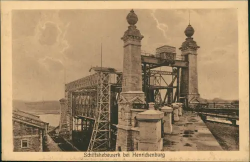 Ansichtskarte Henrichenburg-Castrop-Rauxel Schiffshebewerk 1913