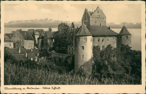 Ansichtskarte Meersburg Altes Schloß Alpen Weinreben 1938