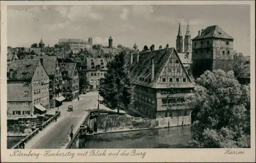 Ansichtskarte Nürnberg Henkersteg 1938