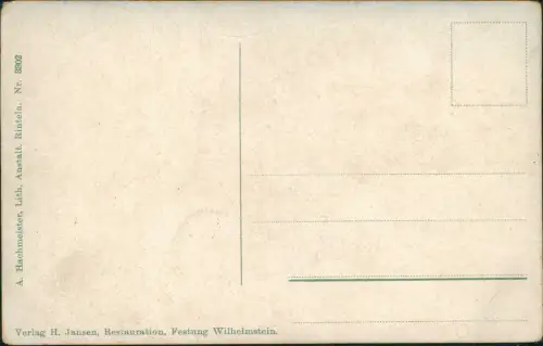 Ansichtskarte Wunstorf Insel Wilhelmstein mit Festung Segelboot 1915