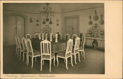 Dornburg-Dornburg-Camburg Dornburg, Speisesaal i. Rokokoschloss 1940