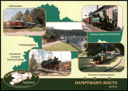 Ansichtskarte  Döllnitzbahn Dresdner Parkeisenbahn Routen uvm 2009